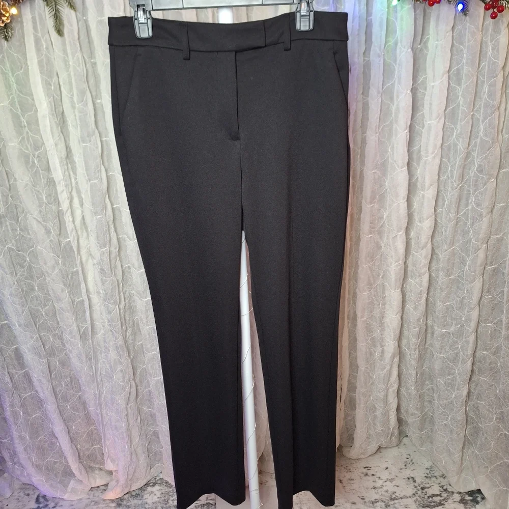 Simply Vera Vera Wang Women's High-Rise Slim Straight Stretch Dress Pants - Picture 3 of 9